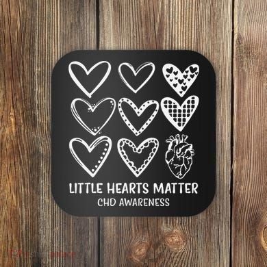 Little Hearts Matter Chd Disease Awareness Heart Warrior Coaster