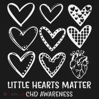 Little Hearts Matter Chd Disease Awareness Heart Warrior Women's Hoodie thumb 2