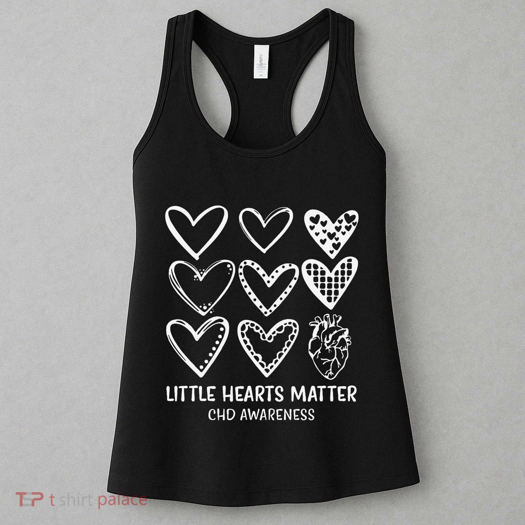Little Hearts Matter Chd Disease Awareness Heart Warrior Women's Tank Top