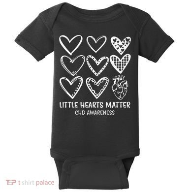 Little Hearts Matter Chd Disease Awareness Heart Warrior Baby Bodysuit