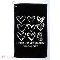 Little Hearts Matter Chd Disease Awareness Heart Warrior Golf Towel thumb 0