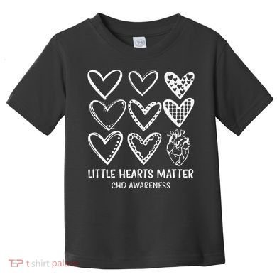 Little Hearts Matter Chd Disease Awareness Heart Warrior Toddler T-Shirt