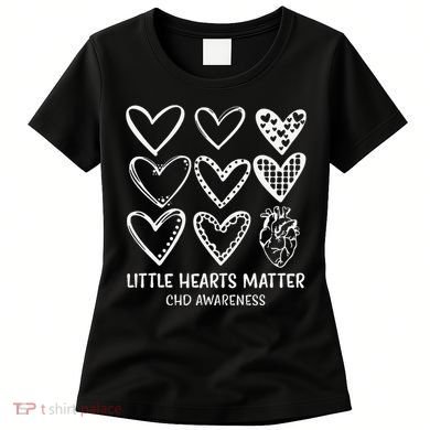 Little Hearts Matter Chd Disease Awareness Heart Warrior Women's T-Shirt