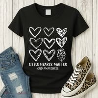 Little Hearts Matter Chd Disease Awareness Heart Warrior Women's T-Shirt thumb 3