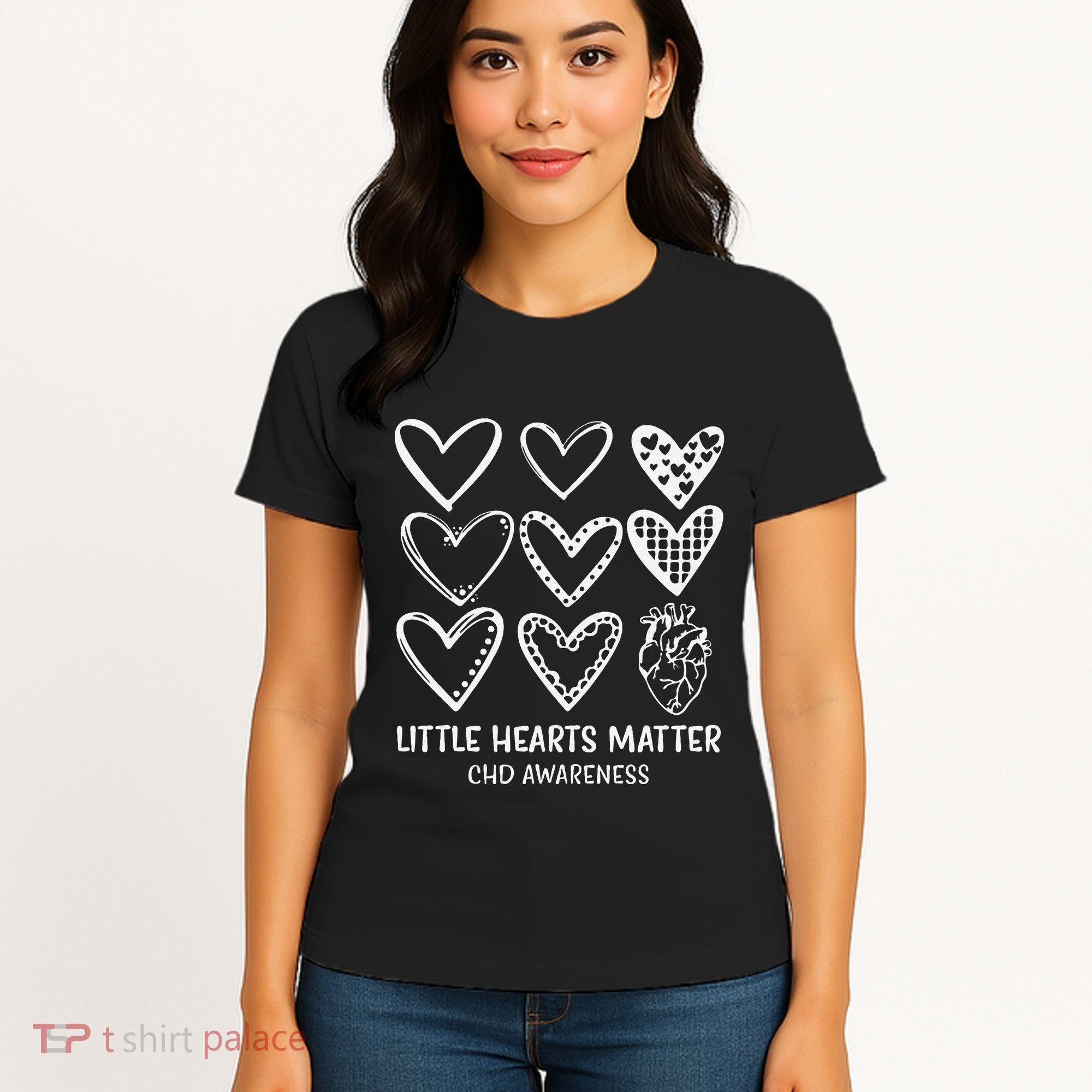 Little Hearts Matter Chd Disease Awareness Heart Warrior Women's T-Shirt