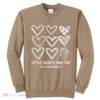 Little Hearts Matter Chd Disease Awareness Heart Warrior Sweatshirt thumb 0