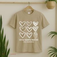Little Hearts Matter Chd Disease Awareness Heart Warrior T-Shirt thumb 2