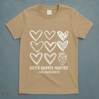 Little Hearts Matter Chd Disease Awareness Heart Warrior T-Shirt thumb 5