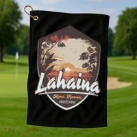 Lahaina Hawaii Maui Strong Support Golf Towel thumb 1