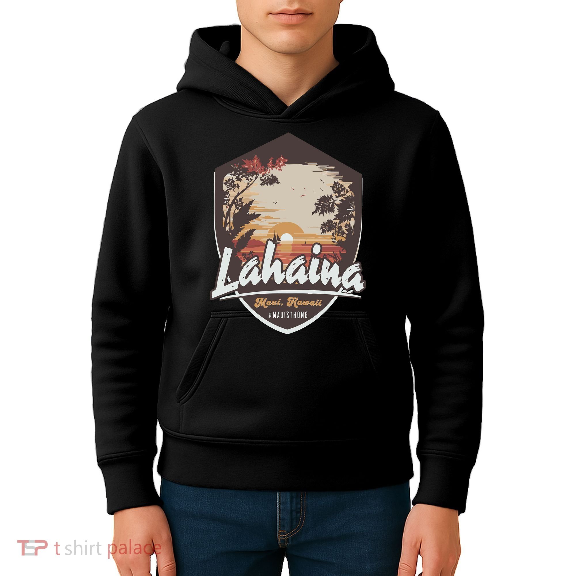Lahaina Hawaii Maui Strong Support Kids Hoodie