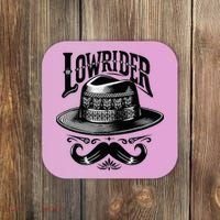 Lowrider Hat Moustache Chicano Cholo Latino Low Rider Coaster thumb 0
