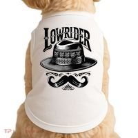 Lowrider Hat Moustache Chicano Cholo Latino Low Rider Doggie Tank thumb 0