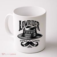 Lowrider Hat Moustache Chicano Cholo Latino Low Rider Coffee Mug thumb 0