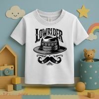 Lowrider Hat Moustache Chicano Cholo Latino Low Rider Toddler T-Shirt thumb 3