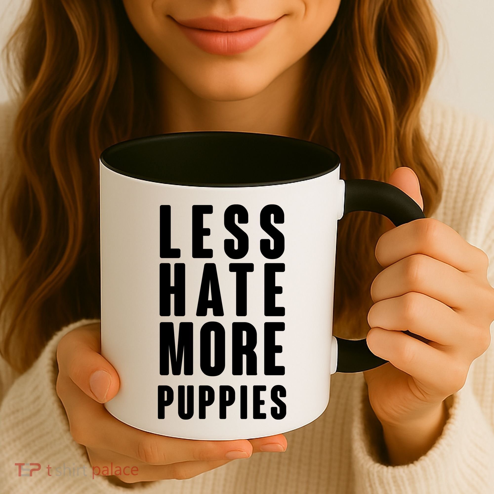 Less Hate More Puppies Coffee Mug