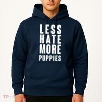 Less Hate More Puppies Hoodie thumb 2