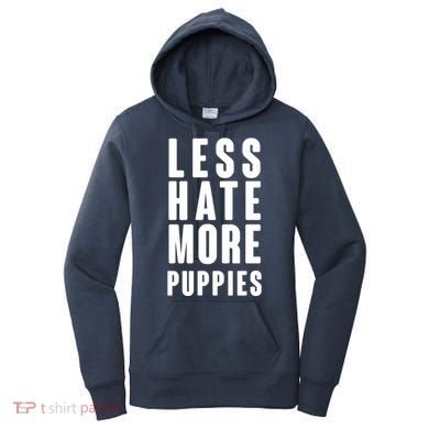 Less Hate More Puppies Women's Hoodie