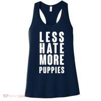 Less Hate More Puppies Women's Tank Top thumb 0