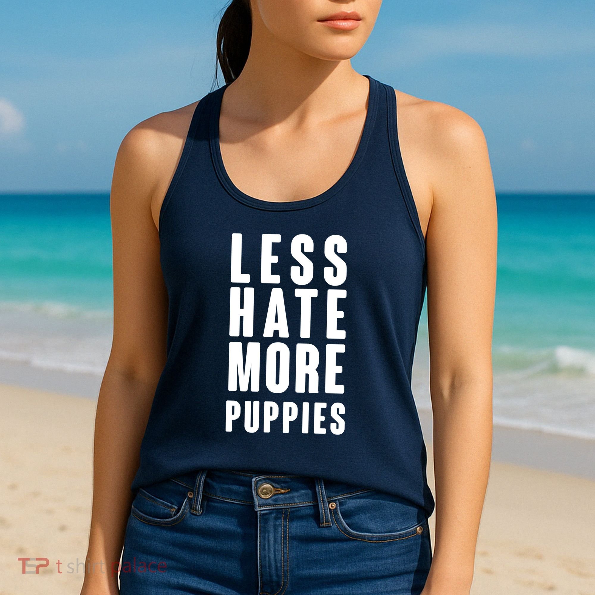Less Hate More Puppies Women's Tank Top