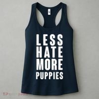 Less Hate More Puppies Women's Tank Top thumb 3