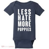Less Hate More Puppies Baby Bodysuit thumb 0