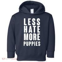 Less Hate More Puppies Toddler Hoodie thumb 0