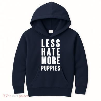 Less Hate More Puppies Kids Hoodie