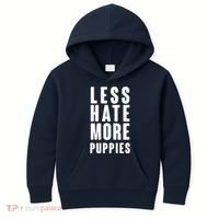 Less Hate More Puppies Kids Hoodie thumb 0