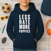 Less Hate More Puppies Kids Hoodie thumb 2