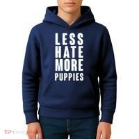 Less Hate More Puppies Kids Hoodie thumb 4