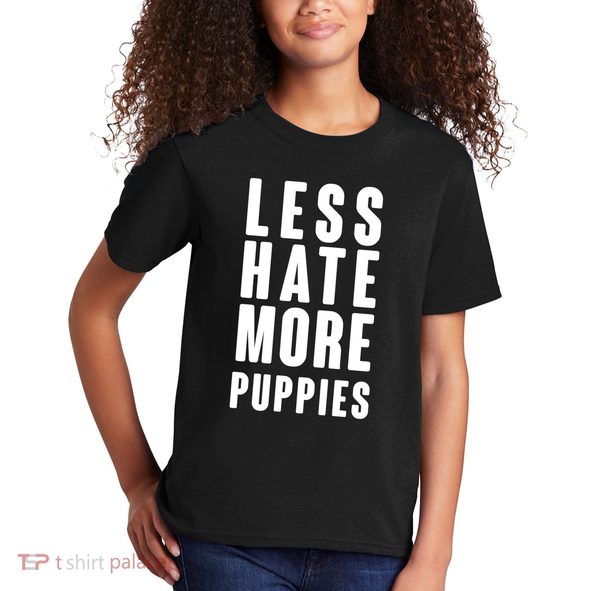 Less Hate More Puppies Kids T-Shirt