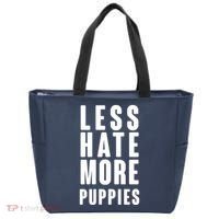 Less Hate More Puppies Tote Bag thumb 0