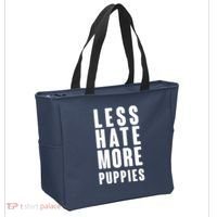 Less Hate More Puppies Tote Bag thumb 2