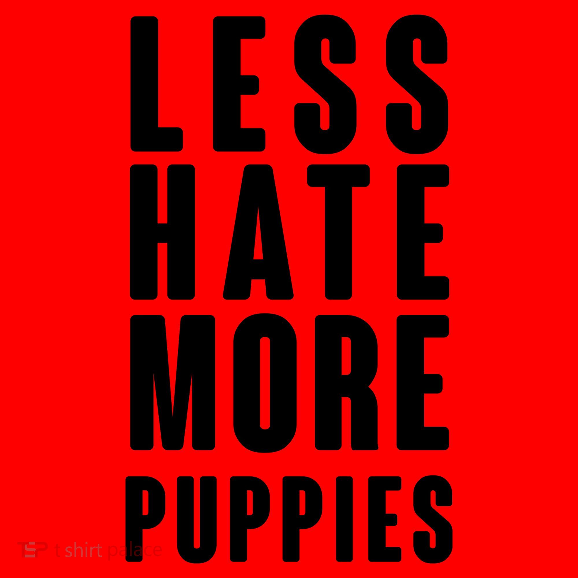Less Hate More Puppies Santa Hat