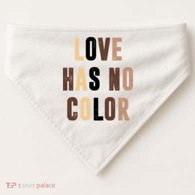 Love Has No Color Black History USA-Made Doggie Bandana