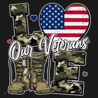 Love Heart Our Veterans Support Veterans Coaster thumb 2