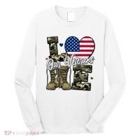 Love Heart Our Veterans Support Veterans Long Sleeve Shirt thumb 0