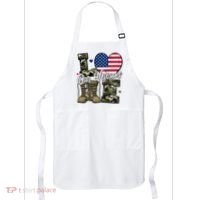 Love Heart Our Veterans Support Veterans Apron thumb 0