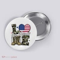 Love Heart Our Veterans Support Veterans Button thumb 0