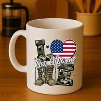 Love Heart Our Veterans Support Veterans Coffee Mug thumb 4