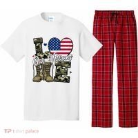 Love Heart Our Veterans Support Veterans Pajama Set thumb 0