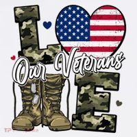 Love Heart Our Veterans Support Veterans Women's Tank Top thumb 5