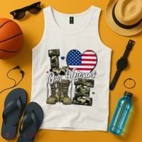Love Heart Our Veterans Support Veterans Tank Top thumb 4