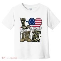 Love Heart Our Veterans Support Veterans Toddler T-Shirt thumb 0