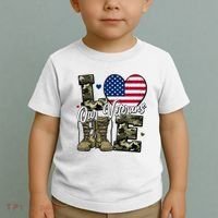 Love Heart Our Veterans Support Veterans Toddler T-Shirt thumb 2