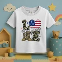 Love Heart Our Veterans Support Veterans Toddler T-Shirt thumb 3