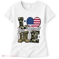 Love Heart Our Veterans Support Veterans Women's T-Shirt thumb 0