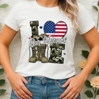 Love Heart Our Veterans Support Veterans Women's T-Shirt thumb 2