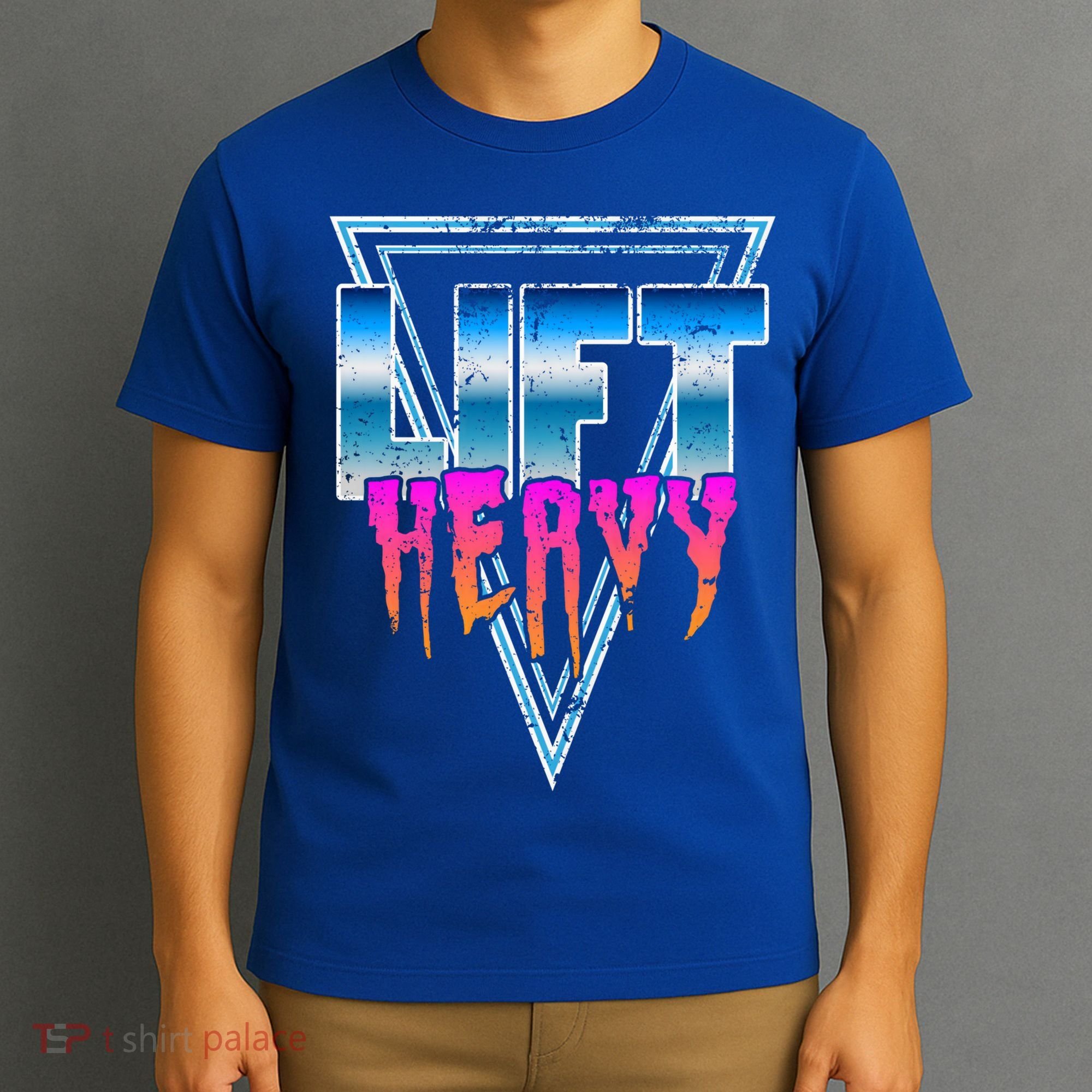 Lift Heavy Old School Retro 80's Golden Era Bodybuilding Gym Gift T-Shirt
