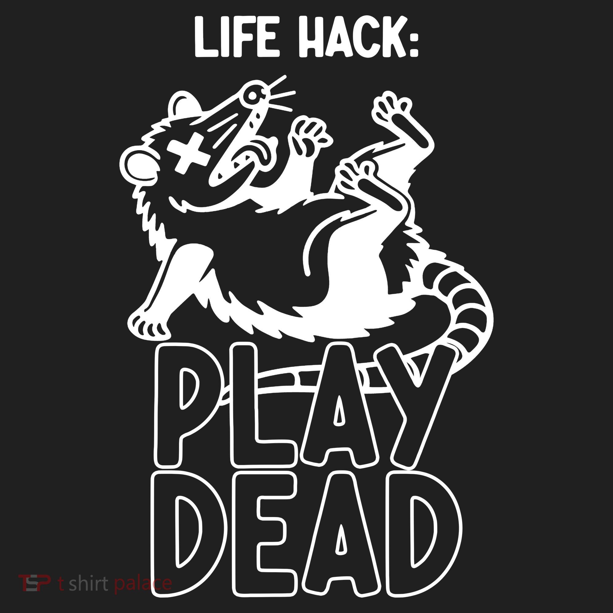 Life Hack Play Dead Funny Opossum Meme Beanie